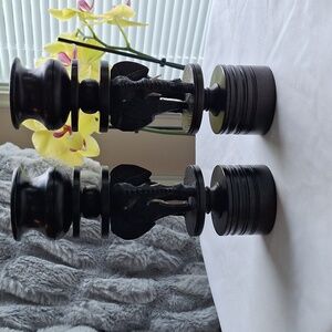 Hand carved African candle sticks